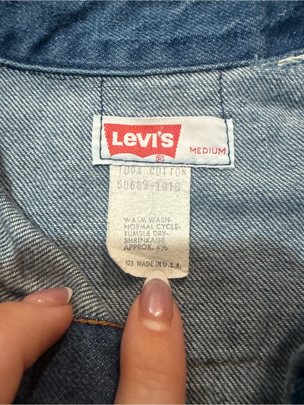 Vintage Levis Orange Tab Denim Western Shirt Made In USA Medium - Picture 2 of 5